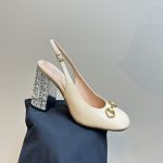 Gucci Women's Horsebit Pump With Crystals White 795984 Bnc00 9540 - Image 5