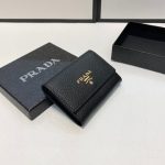 Prada Small Saffiano Wallet Black 10cm 1mh043 Zlp F061h - Image 3