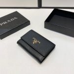 Prada Small Saffiano Wallet Black 10cm 1mh043 Zlp F061h - Image 4