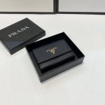 Prada Small Saffiano Wallet Black 10cm 1mh043 Zlp F061h - Image 5