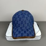 Gucci Gg Denim Baseball Hat Blue 816450 3ha7u 4265 - Image 3