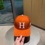 Hermes New Carriage Baseball Cap Orange - Image 3