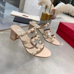 Valentino Garavani Rockstud Slide Sandal In Laminated Nappa Beige 7W2S0C47Vod P45 - Image 8