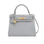 Hermes Kelly Sellier Rouge Epsom Gold Hardware 25Cm
