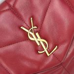 Saint Laurent Puffer Small In Leather Gold Hardware Red 29Cm - Image 7