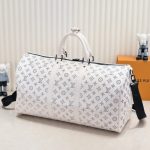 Louis Vuitton Keepall Bandoulière 50 White 50cm M24954 - Image 5