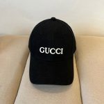 Gucci Embroidered Cotton Baseball Cap Black - Image 3