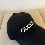 Gucci Embroidered Cotton Baseball Cap Black - Image 5