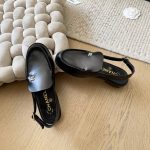 Chanel Interlocking Cc Logo Slingback Flats Black - Image 5