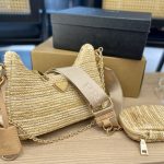 Prada Re Edition 2005 Crochet Bag Raffia Natural Tan 22CM 1BH204 2A2T F0018 V V9L - Image 3