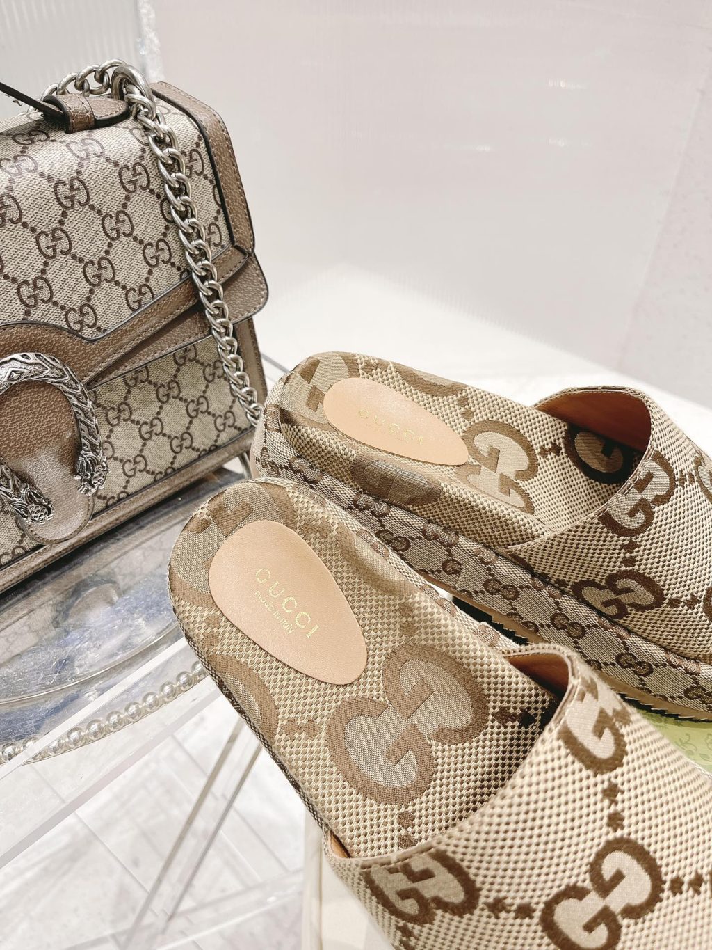 Gucci Women’S Platform Slide Sandal Camel 623212 Uko00 2580 - Image 8