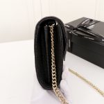 Saint Laurent Classic Cassandre Grain De Poudre Chain Wallet Black 22cm 377828BOW011000 - Image 8