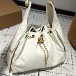 Chanel 25 Medium Handbag Shiny And Gold Tone Metal White 34cm AS5293 B20304 10601 - Image 3