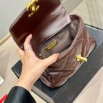 Chanel 19 Flap Bag Shiny Gold And Silver Tone Brown 20Cm - Image 4