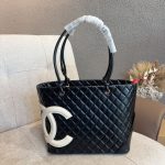 Chanel Cambon Line Medium Tote Bag In Black 28cm - Image 3