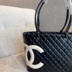 Chanel Cambon Line Medium Tote Bag In Black 28cm - Image 4