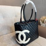 Chanel Cambon Line Medium Tote Bag In Black 28cm - Image 5
