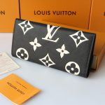 Louis Vuitton Sarah Wallet Bicolor Monogram Empreinte Black And Beige 19cm M80496 - Image 4