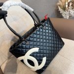 Chanel Cambon Line Medium Tote Bag In Black 28cm - Image 7