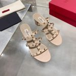 Valentino Garavani Rockstud Slide Sandal In Laminated Nappa Beige 7W2S0C47Vod P45 - Image 6
