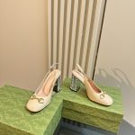 Gucci Women's Horsebit Pump With Crystals White 795984 Bnc00 9540 - Image 9