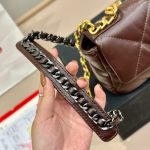 Chanel 19 Flap Bag Shiny Gold And Silver Tone Brown 20Cm - Image 5