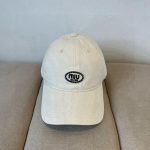 Miumiu Baseball Cap Basic White - Image 4