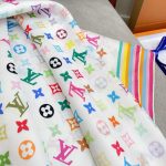 Louis Vuitton x Murakami Monogram Multicolor Scarf White 90Cm M94967 - Image 6