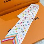 Louis Vuitton X Takashi Murakami Monogram Multicolor Bb Bandeau In White 120cm M94963 - Image 3