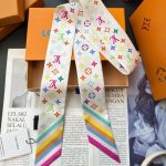 Louis Vuitton X Takashi Murakami Monogram Multicolor Bb Bandeau In White 120cm M94963 - Image 4