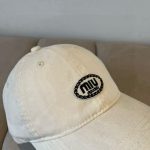 Miumiu Baseball Cap Basic White - Image 7