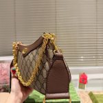 Gucci Ophidia Small Shoulder Bag Beige And Dark Brown 25Cm 735132 Fable 9442 - Image 4
