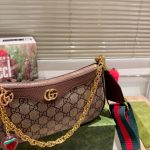 Gucci Ophidia Small Shoulder Bag Beige And Dark Brown 25Cm 735132 Fable 9442 - Image 6