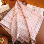 Louis Vuitton Lv Monogram Confidential Square Scarf Pink 90cm - Image 3