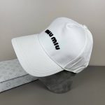 Miumiu Drill Baseball Cap White 5hc179 2dxi F0964 - Image 5
