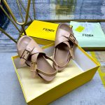 Fendi Feel Leather Slides Beige 8x8647na7f0qb8 - Image 3