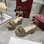 Gucci Women Horsebit Flatform Sandal Beige And Ebony 794718 2Hk80 9741 - Image 3