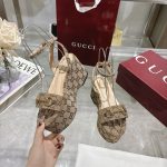 Gucci Women Horsebit Flatform Sandal Beige And Ebony 794718 2Hk80 9741 - Image 4