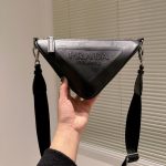 Prada Triangle Leather Mini Bag Black 27Cm 1Bh190 2Bya F0002 V Bro - Image 3