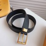 Louis Vuitton LV City Pin Belt Gold Hardware Black 35mm - Image 7