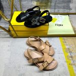 Fendi Feel Leather Slides Beige 8x8647na7f0qb8 - Image 6