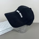 Miumiu Drill Baseball Cap Black 5hc179 Adxi F0967 - Image 5