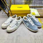 Fendi Match Suede Low Tops White And Brown  8e8670asb2f1rux - Image 6