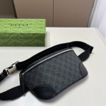 Gucci GG Emblem Small Belt Bag Black Fabric 23Cm ‎821165 FAED9 1000 - Image 3