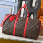 Louis Vuitton Keepall Bandoulière 45 Sari Red 50cm M13808 - Image 3