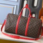 Louis Vuitton Keepall Bandoulière 45 Sari Red 50cm M13808 - Image 5
