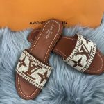 Louis Vuitton Lock It Flat Mule Cognac Brown Leather 1A8Svi - Image 3