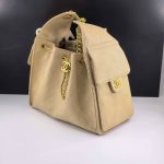 Chanel 25 Small Handbag Grained And Gold Tone Metal Beige 26cm - Image 4