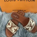 Louis Vuitton Lock It Flat Mule Cognac Brown Leather 1A8Svi - Image 4