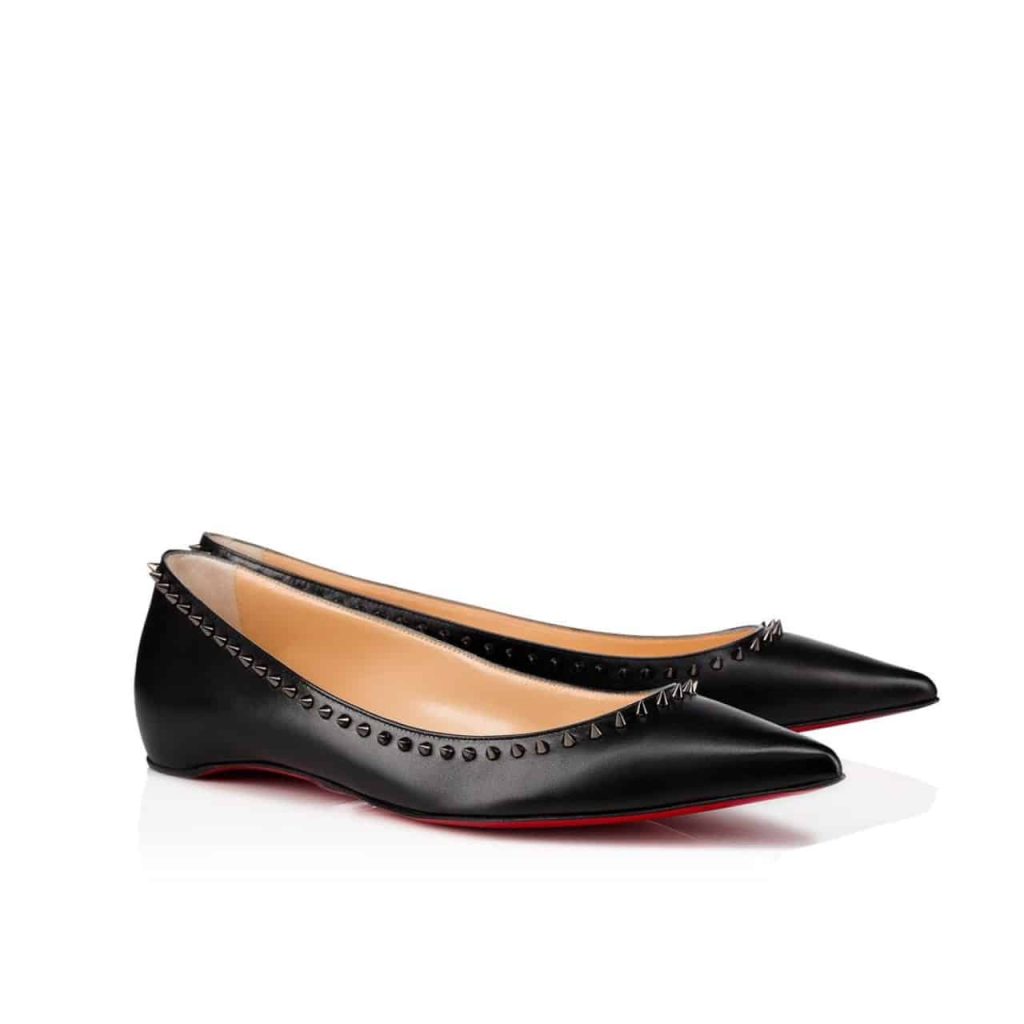 Christian Louboutin Studded Anjalina Flat Black 3151261B142 - Image 2